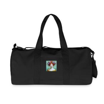 Purple flowers in your hair - Recycled Canvas Sports Bag by Stanley/Stella - black - Front