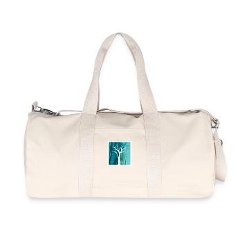 White Tree with Abstract Marble Background - Recycled Canvas Sports Bag by Stanley/Stella - natural - Front