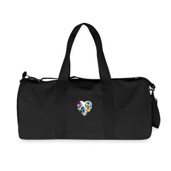 Dinosaurier Bunt - Recycelte Canvas-Sporttasche von Stanley/Stella - Schwarz - Vorne