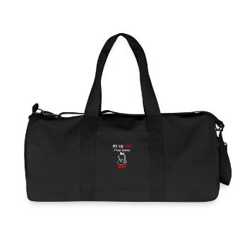 Passion Golf – Ich bin für Golf unterwegs - Recycelte Canvas-Sporttasche von Stanley/Stella - Schwarz - Vorne