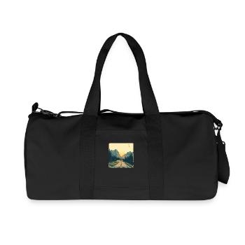 Endless Roads – Retro Mountain Adventure - Recycelte Canvas-Sporttasche von Stanley/Stella - Schwarz - Vorne