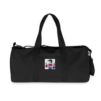 RetroFit – Die 90er Power-Women - Recycelte Canvas-Sporttasche von Stanley/Stella - Schwarz - Vorne