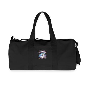 Chat Cosmique – Pouvoir Intergalactique du Chat - Sac de sport en toile recyclée Stanley/Stella - noir - Devant