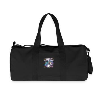Chat Cosmique – Pouvoir Intergalactique du Chat - Sac de sport en toile recyclée Stanley/Stella - noir - Devant