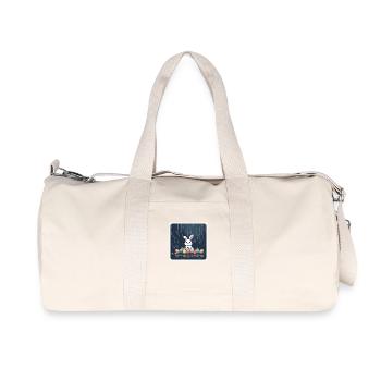 „Bunte Eier, flinker Hase“ - Recycelte Canvas-Sporttasche von Stanley/Stella - Naturweiß - Vorne