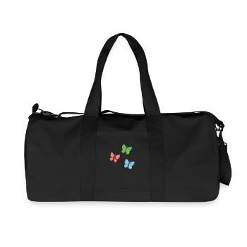 Papillons 3 - Sac de sport en toile recyclée Stanley/Stella - noir - Devant