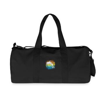 Dauphin - Sac de sport en toile recyclée Stanley/Stella - noir - Devant