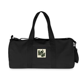 Trio de chat noir - Sac de sport en toile recyclée Stanley/Stella - noir - Devant