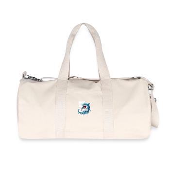 Fête d’anniversaire des enfants requin numéro 5 - Sac de sport en toile recyclée Stanley/Stella - blanc naturel - Devant