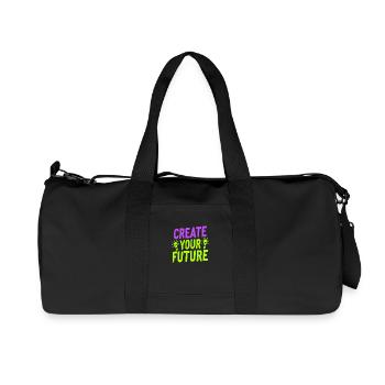 Create Your Future Glühbirne - Recycelte Canvas-Sporttasche von Stanley/Stella - Schwarz - Vorne