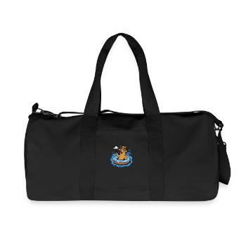Alpaka mit Donut Schwimmring Lustige Tiere Kinder - Recycelte Canvas-Sporttasche von Stanley/Stella - Schwarz - Vorne