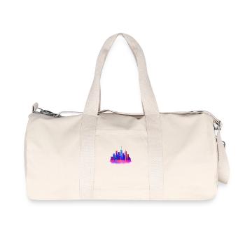 Skyline City Neon - Recycled Canvas Sports Bag by Stanley/Stella - natural - Front