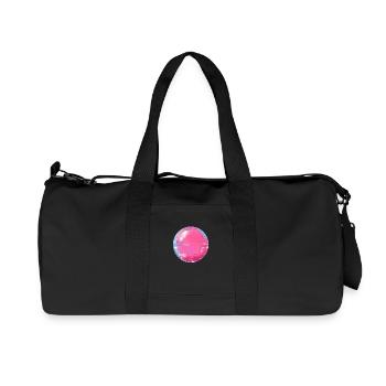 Retro Y2K Glitch Pixel Shirt – Neon Tech Vibes - Recycled Canvas Sports Bag by Stanley/Stella - black - Front