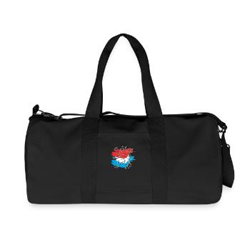 Roude Leiw mat Faarw - Recycelte Canvas-Sporttasche von Stanley/Stella - Schwarz - Vorne