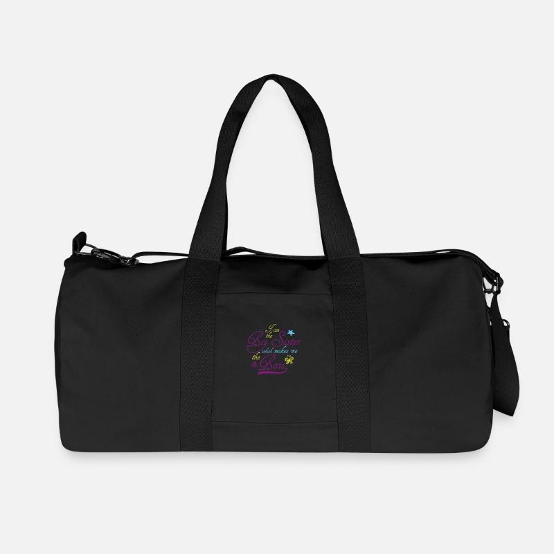 I am the Big Sister which makes me the Boss - Recycelte Canvas-Sporttasche von Stanley/Stella - Schwarz