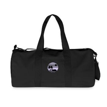 sunset_beach2 - Recycelte Canvas-Sporttasche von Stanley/Stella - Schwarz - Vorne
