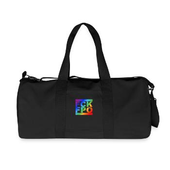 FCK FPÖ - LGBTQ - Montrer l’exemple à la droite - Sac de sport en toile recyclée Stanley/Stella - noir - Devant