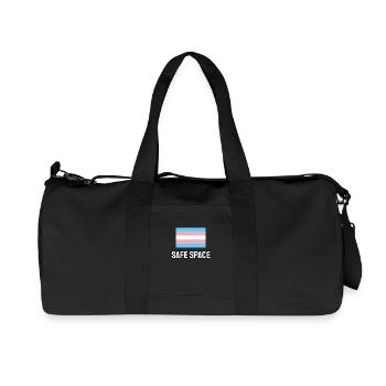 TRANS Safe Space - Transgender Pride - Recycelte Canvas-Sporttasche von Stanley/Stella - Schwarz - Vorne