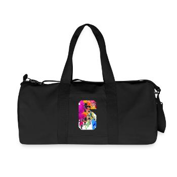 6. GEBURTSTAG BASKETBALL NUMMER 6 - Recycelte Canvas-Sporttasche von Stanley/Stella - Schwarz - Vorne