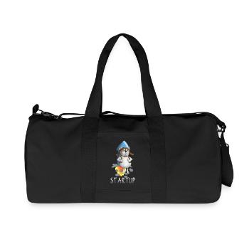 coole Startup Rakete - Recycelte Canvas-Sporttasche von Stanley/Stella - Schwarz - Vorne