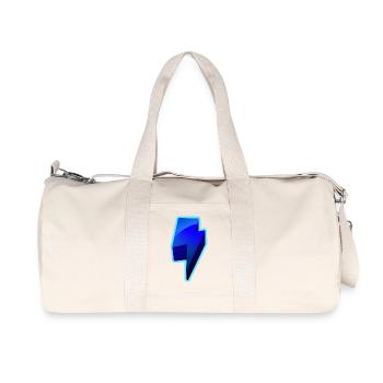 NeonBlitz Lightning Grafik Blau - Recycelte Canvas-Sporttasche von Stanley/Stella - Naturweiß - Vorne