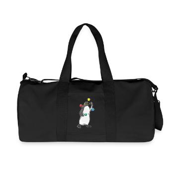 Penguin juggler juggling - Recycled Canvas Sports Bag by Stanley/Stella - black - Front