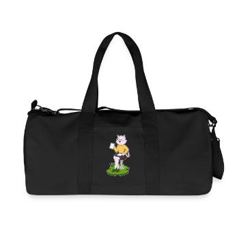 Cat Secretary Paper Office - Recycled Canvas Sports Bag by Stanley/Stella - black - Front