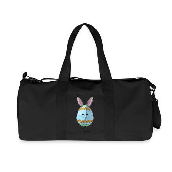 Osterei Ostern Hasenohren - Recycelte Canvas-Sporttasche von Stanley/Stella - Schwarz - Vorne