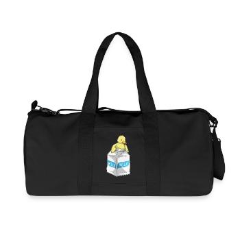 Lait de canard - Sac de sport en toile recyclée Stanley/Stella - noir - Devant