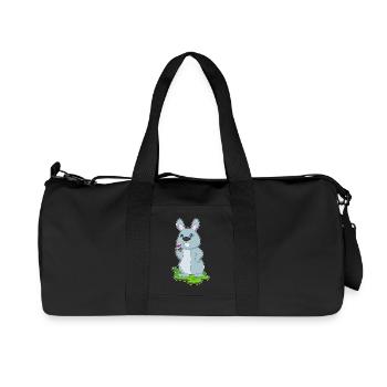 Hase Eis am Stiel - Recycelte Canvas-Sporttasche von Stanley/Stella - Schwarz - Vorne