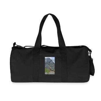Alpine ibex - Recycled Canvas Sports Bag by Stanley/Stella - black - Front