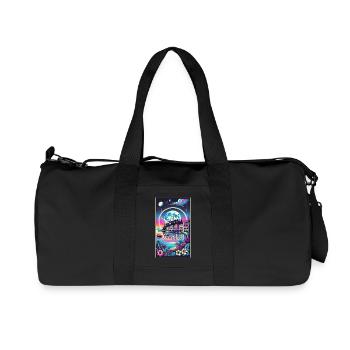 Design de vacances à Corfou en Grèce - Sac de sport en toile recyclée Stanley/Stella - noir - Devant