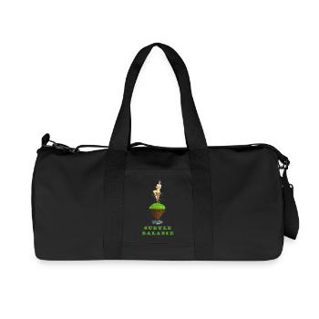 Stillende Frau im Gleichgewicht auf der natürlichen Welt - Recycelte Canvas-Sporttasche von Stanley/Stella - Schwarz - Vorne