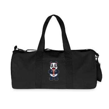 Panda American Football Sports - Recycled Canvas Sports Bag by Stanley/Stella - black - Front