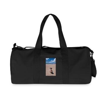Niedliche Meereskreatur im Vintage-Film-Stil Cute - Recycelte Canvas-Sporttasche von Stanley/Stella - Schwarz - Vorne