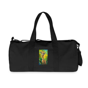 Giraffe Painting Painting Art comic - Recycled Canvas Sports Bag by Stanley/Stella - black - Front