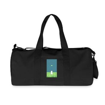 Chat et OVNI - Sac de sport en toile recyclée Stanley/Stella - noir - Devant