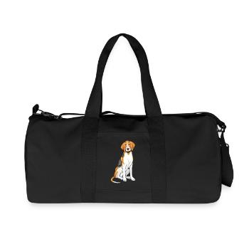 Sitting foxhound - Recycled Canvas Sports Bag by Stanley/Stella - black - Front