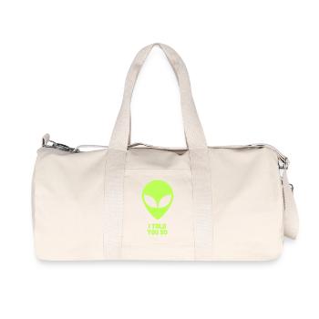 "I Told You So" Alien – Funny Sci-Fi UFO Fans - Recycled Canvas Sports Bag by Stanley/Stella - natural - Front