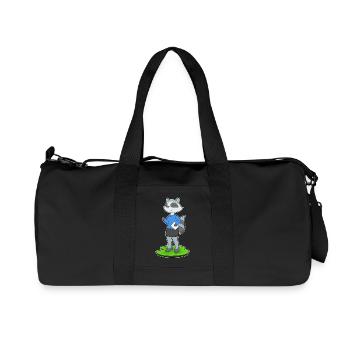 Waschbär Sekretärin Papier Büro - Recycelte Canvas-Sporttasche von Stanley/Stella - Schwarz - Vorne