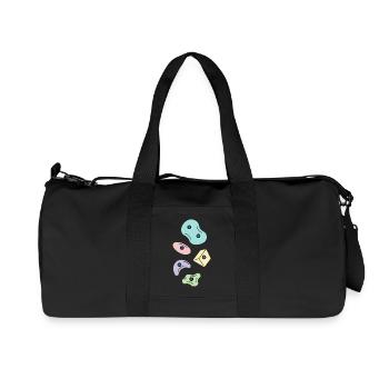 Escalade colorée avec un design de bloc - Sac de sport en toile recyclée Stanley/Stella - noir - Devant