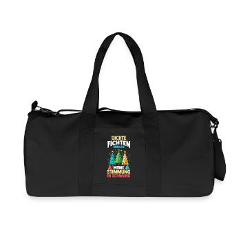 Weihnachtsmann Fichten Weihnachtsbaum Weihnachten - Recycelte Canvas-Sporttasche von Stanley/Stella - Schwarz - Vorne