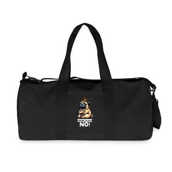 Avant de demander, carlins, carlins, propriétaire de carlin, détenteur de carlin. - Sac de sport en toile recyclée Stanley/Stella - noir - Devant