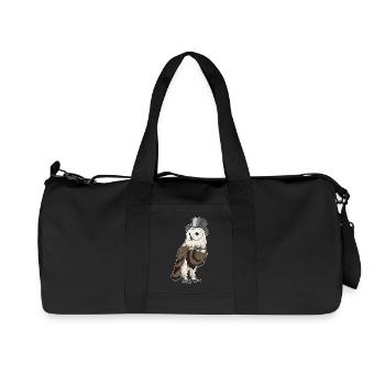 Eule Bräutigam Ehering Hochzeit - Recycelte Canvas-Sporttasche von Stanley/Stella - Schwarz - Vorne