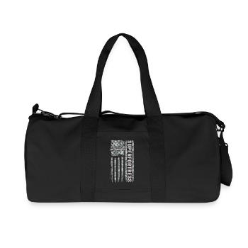 Superfortress American Flag Military Camouflage - Recycled Canvas Sports Bag by Stanley/Stella - black - Front