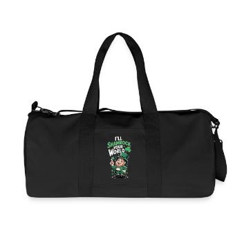 La Saint-Patrick, je vais triballer ton monde - Sac de sport en toile recyclée Stanley/Stella - noir - Devant