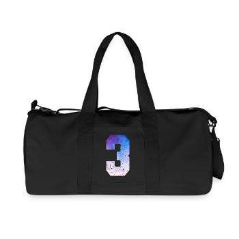 numéro 3 – Cadeau anniversaire 3 ans - Sac de sport en toile recyclée Stanley/Stella - noir - Devant
