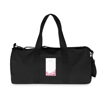 Bouquet de fleurs aquarelles roses - Sac de sport en toile recyclée Stanley/Stella - noir - Devant