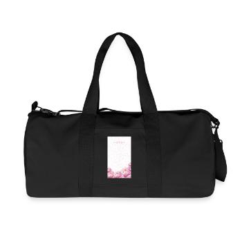 Bouquet de fleurs aquarelles roses - Sac de sport en toile recyclée Stanley/Stella - noir - Devant