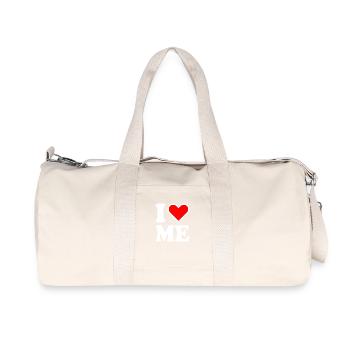 I love me - Sac de sport en toile recyclée Stanley/Stella - blanc naturel - Devant